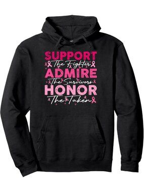 Pink Breast Cancer Awareness Hoodie | Support & Honor | Cozy Pullover Sweatshirt